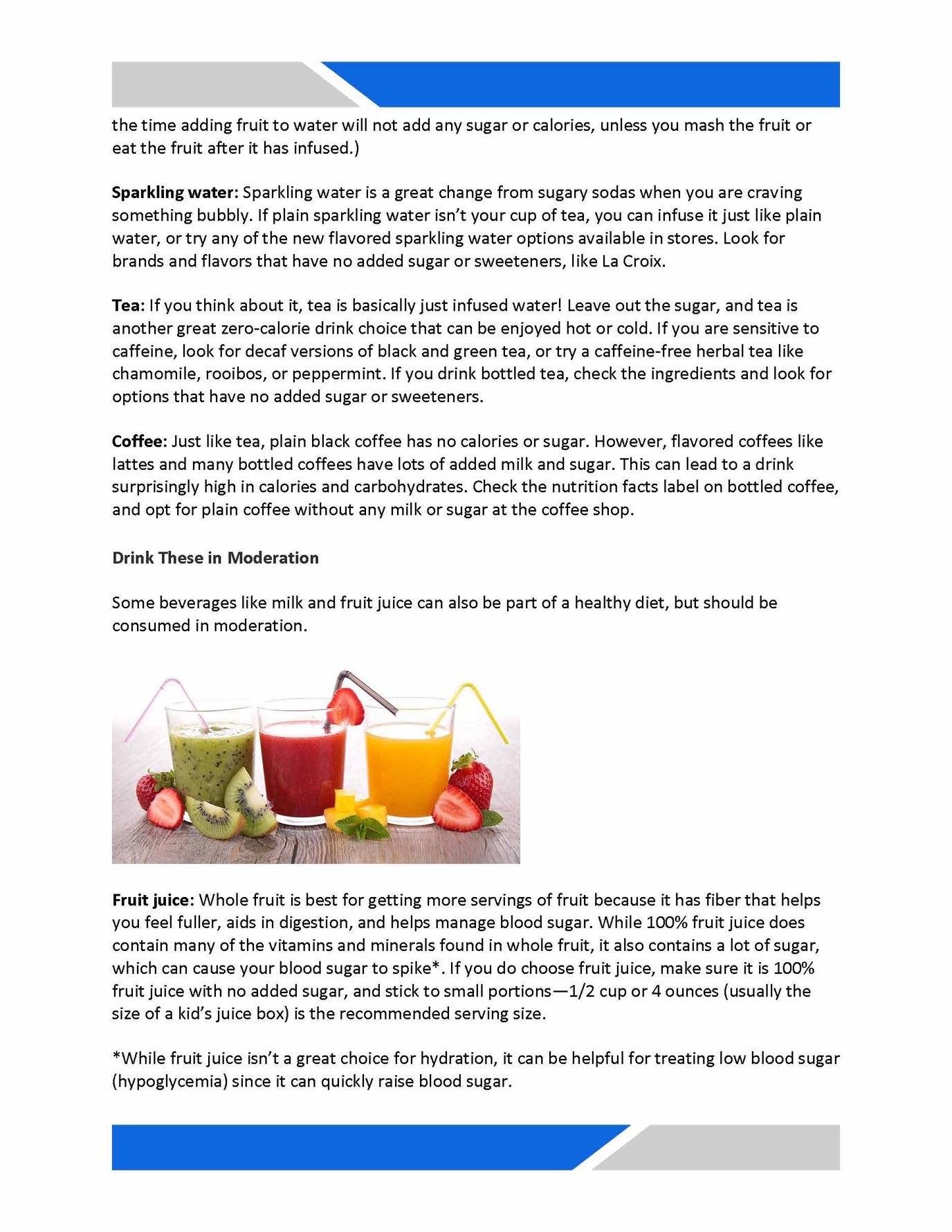 Best Beverages for People with Diabetes